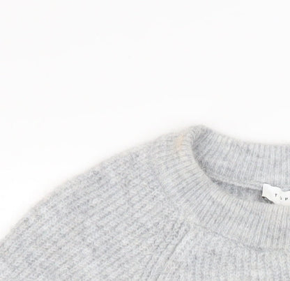 Womens UK Size XS Topshop Grey Pullover Jumper