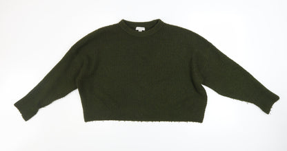 Womens UK Size M Topshop Green Pullover Jumper
