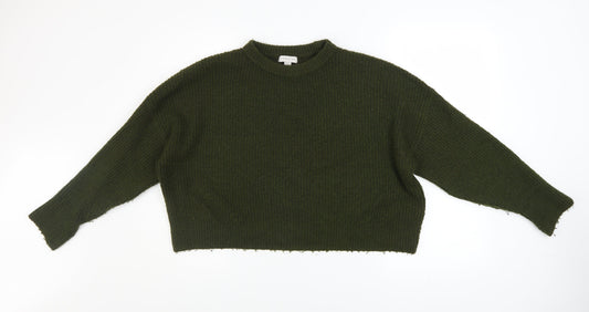 Womens UK Size M Topshop Green Pullover Jumper