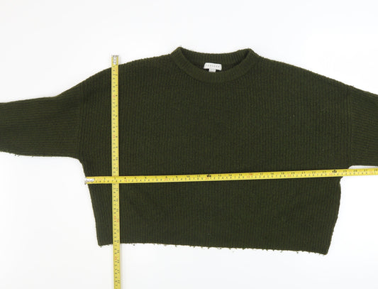 Womens UK Size M Topshop Green Pullover Jumper