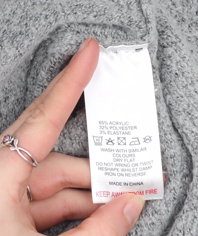 Womens UK Size L Amaryllis Grey Pullover Jumper