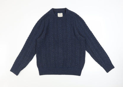 Mens UK Size M Fat Face Blue Pullover Jumper