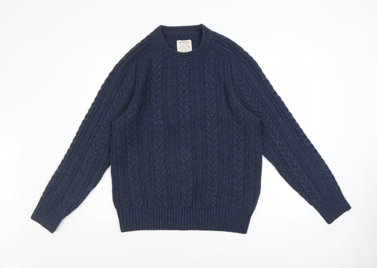 Mens UK Size M Fat Face Blue Pullover Jumper