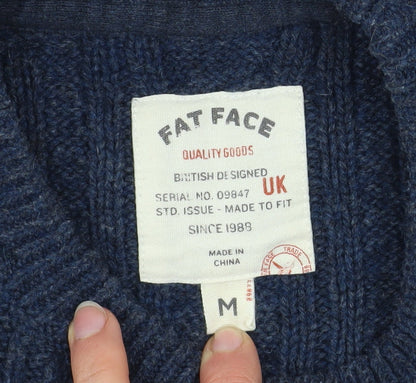 Mens UK Size M Fat Face Blue Pullover Jumper