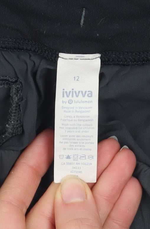 Womens UK Size 12 Ivivva by Lululemon Athletic Fit Biker Shorts