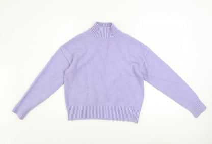 Womens UK Size S Bershka Purple Pullover Jumper