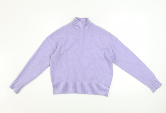 Womens UK Size S Bershka Purple Pullover Jumper