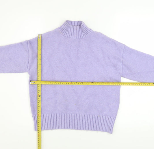 Womens UK Size S Bershka Purple Pullover Jumper