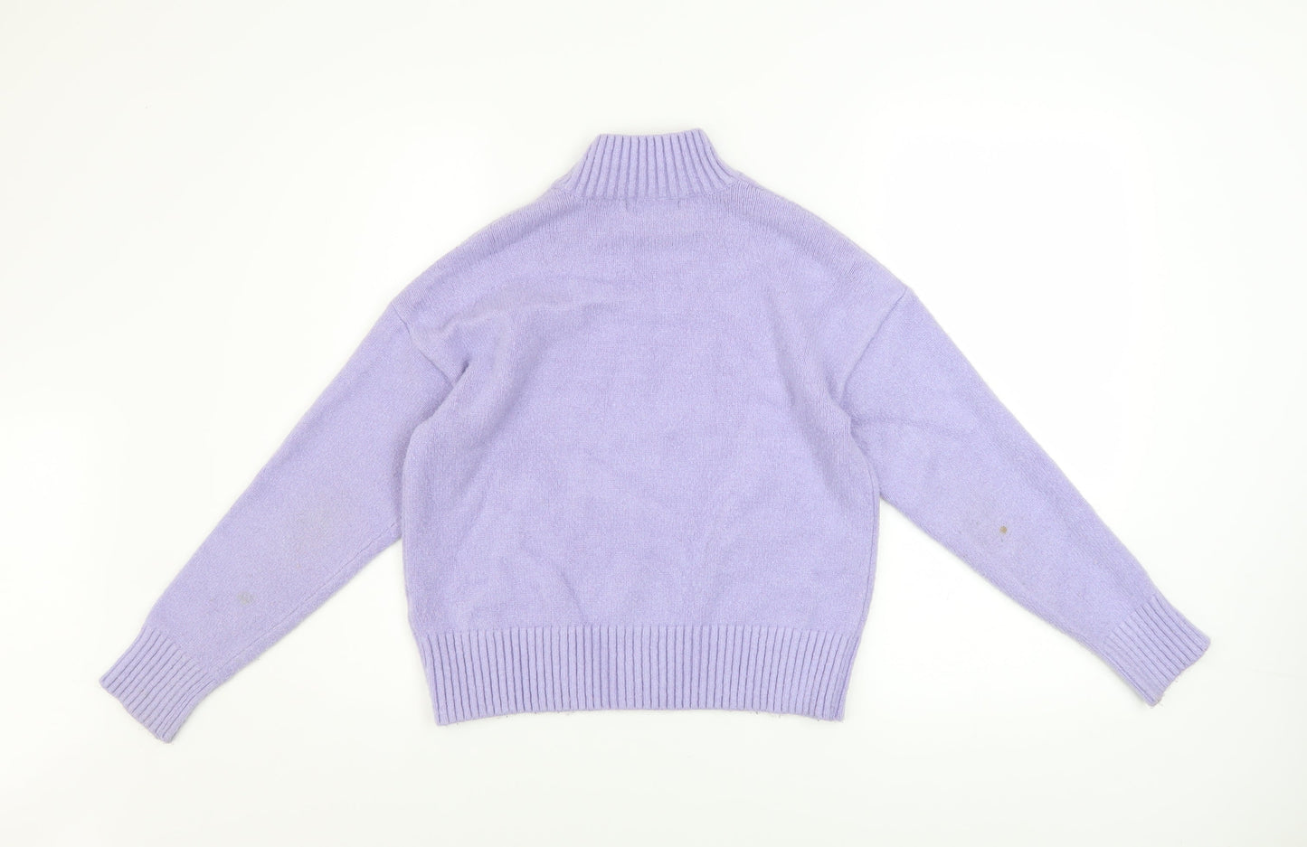 Womens UK Size S Bershka Purple Pullover Jumper