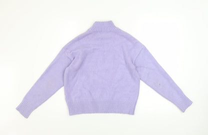 Womens UK Size S Bershka Purple Pullover Jumper