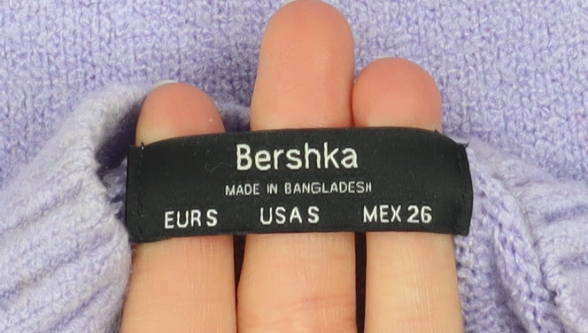 Womens UK Size S Bershka Purple Pullover Jumper