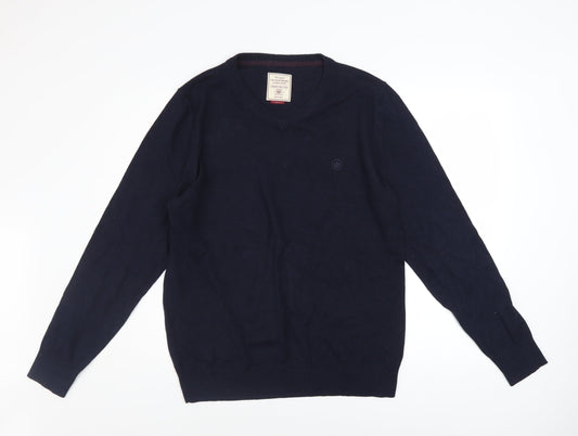 Mens UK Size L Fat Face Blue Pullover Jumper