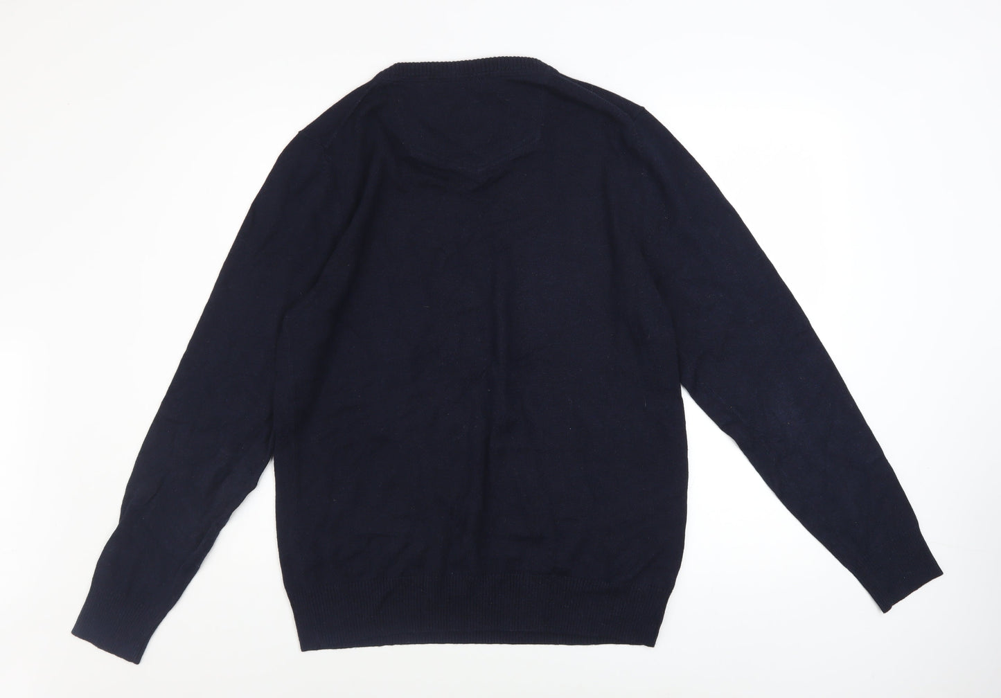Mens UK Size L Fat Face Blue Pullover Jumper
