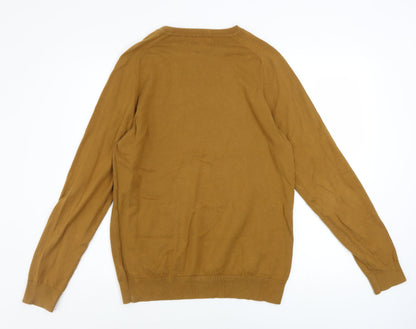 Mens UK Size M NEXT Brown Pullover Jumper