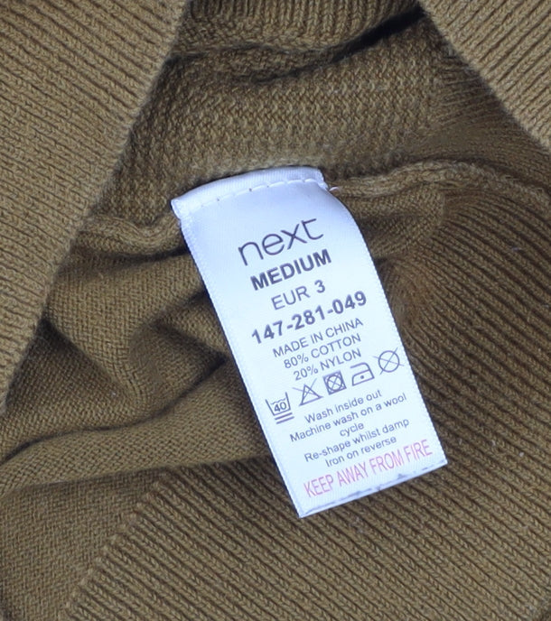 Mens UK Size M NEXT Brown Pullover Jumper