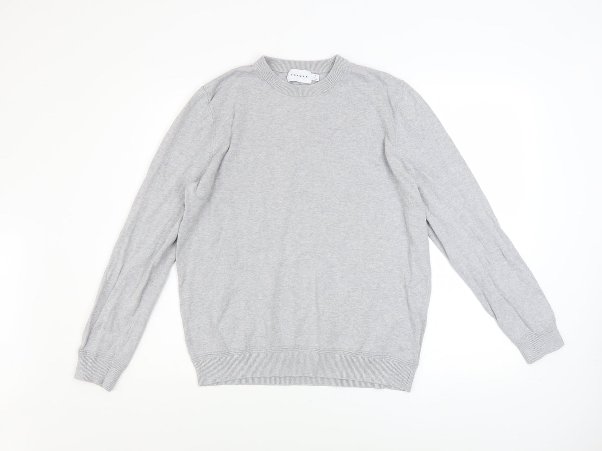Mens UK Size M Topman Grey Pullover Jumper