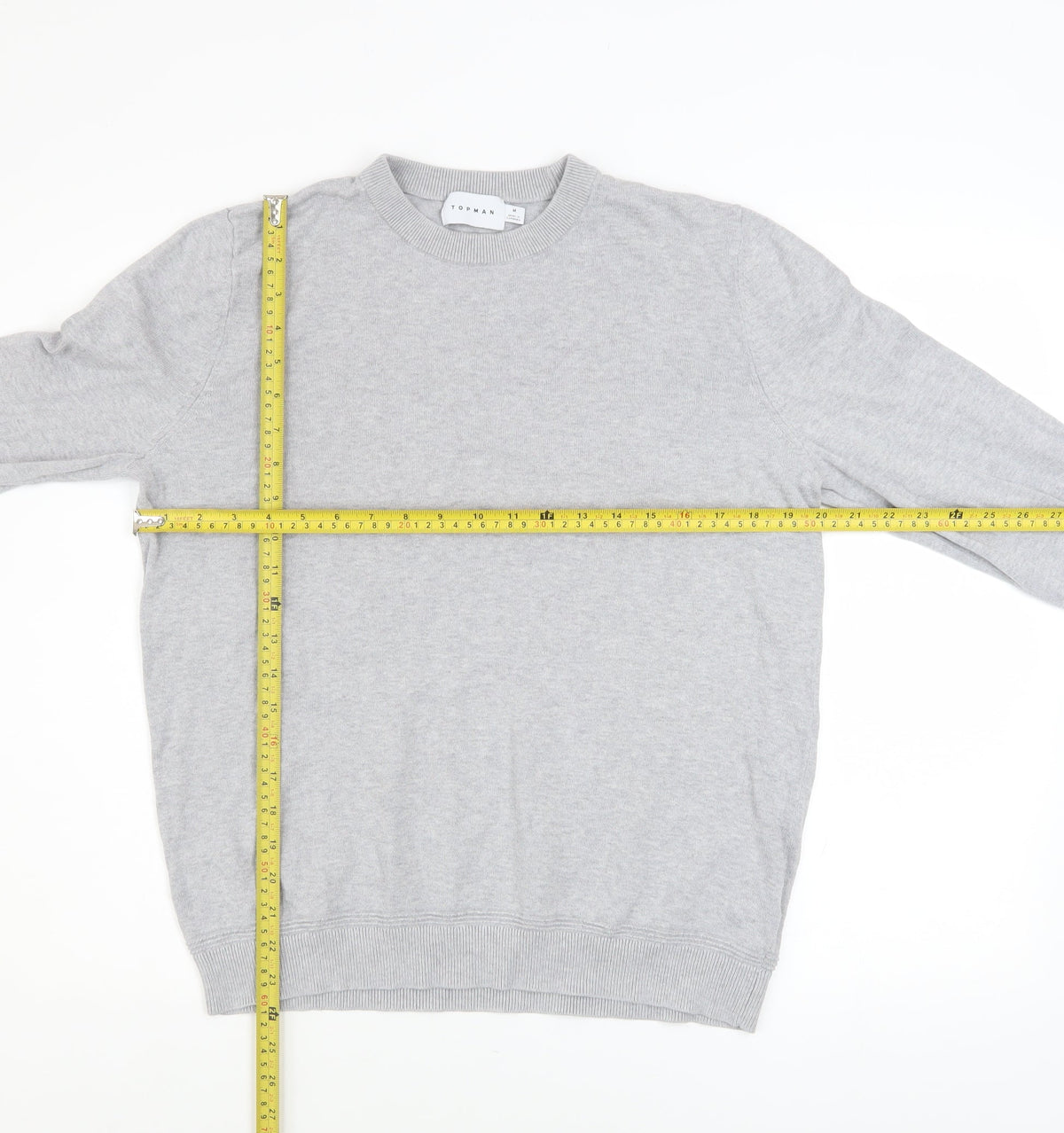 Mens UK Size M Topman Grey Pullover Jumper