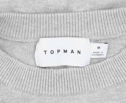 Mens UK Size M Topman Grey Pullover Jumper