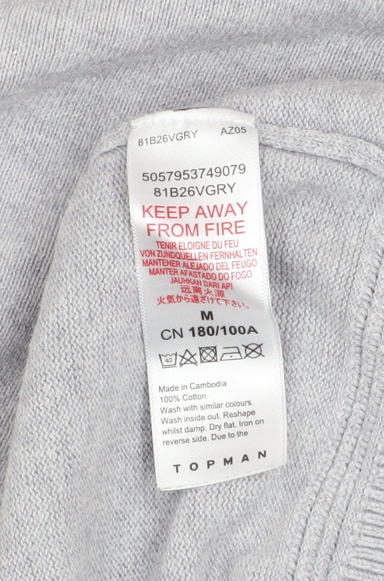 Mens UK Size M Topman Grey Pullover Jumper