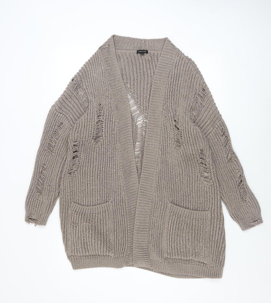 Womens UK Size M River Island Beige Cardigan Jumper