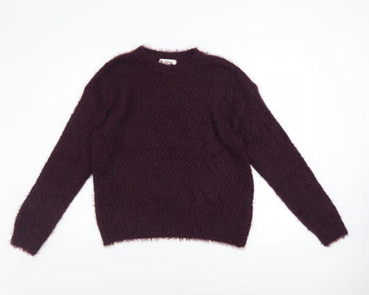 Womens UK Size M Marks and Spencer Purple Pullover Jumper