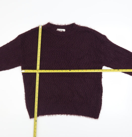 Womens UK Size M Marks and Spencer Purple Pullover Jumper