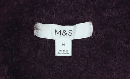 Womens UK Size M Marks and Spencer Purple Pullover Jumper