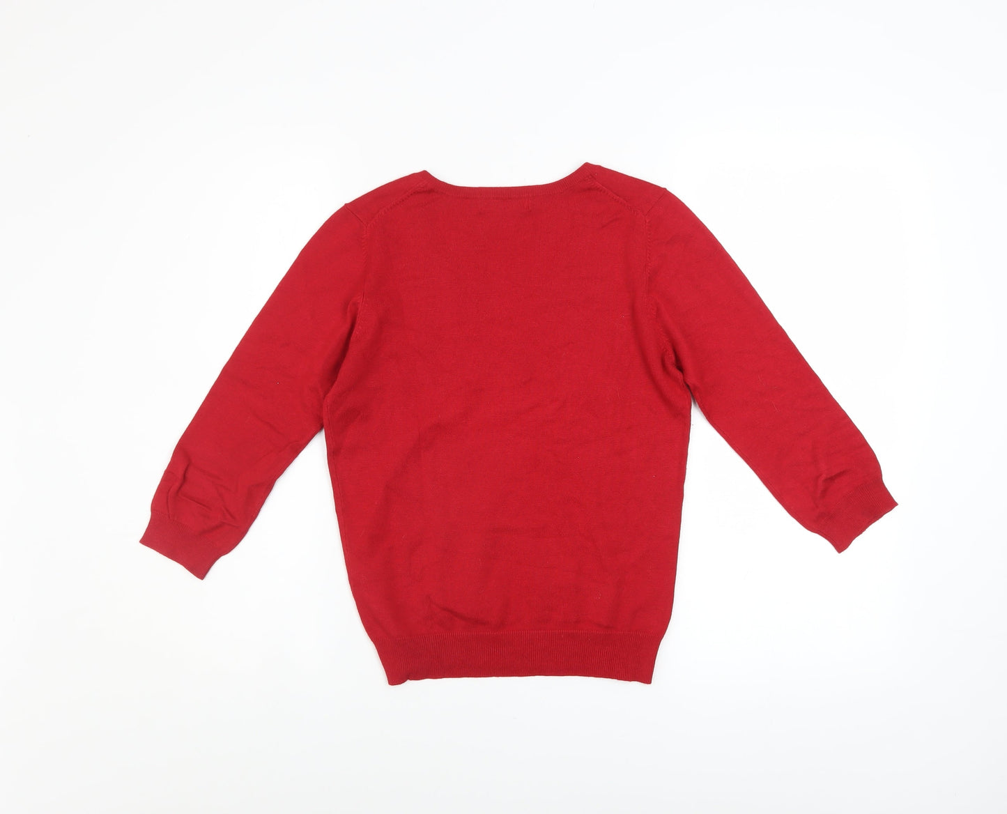 Womens UK Size 10 Marks and Spencer Red Pullover Jumper