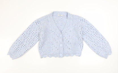 Womens UK Size S George Blue Cardigan Jumper