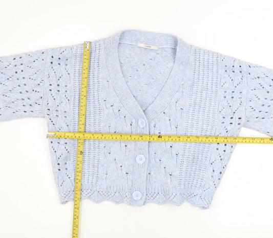 Womens UK Size S George Blue Cardigan Jumper