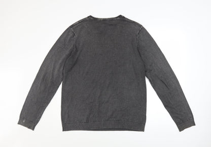 Mens UK Size M Tokyo Laundry Grey Pullover Jumper