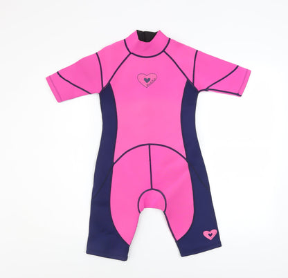 St. Bernard for Dunnes Girls Pink Wetsuit 7-8 Years UV Protection Swimwear