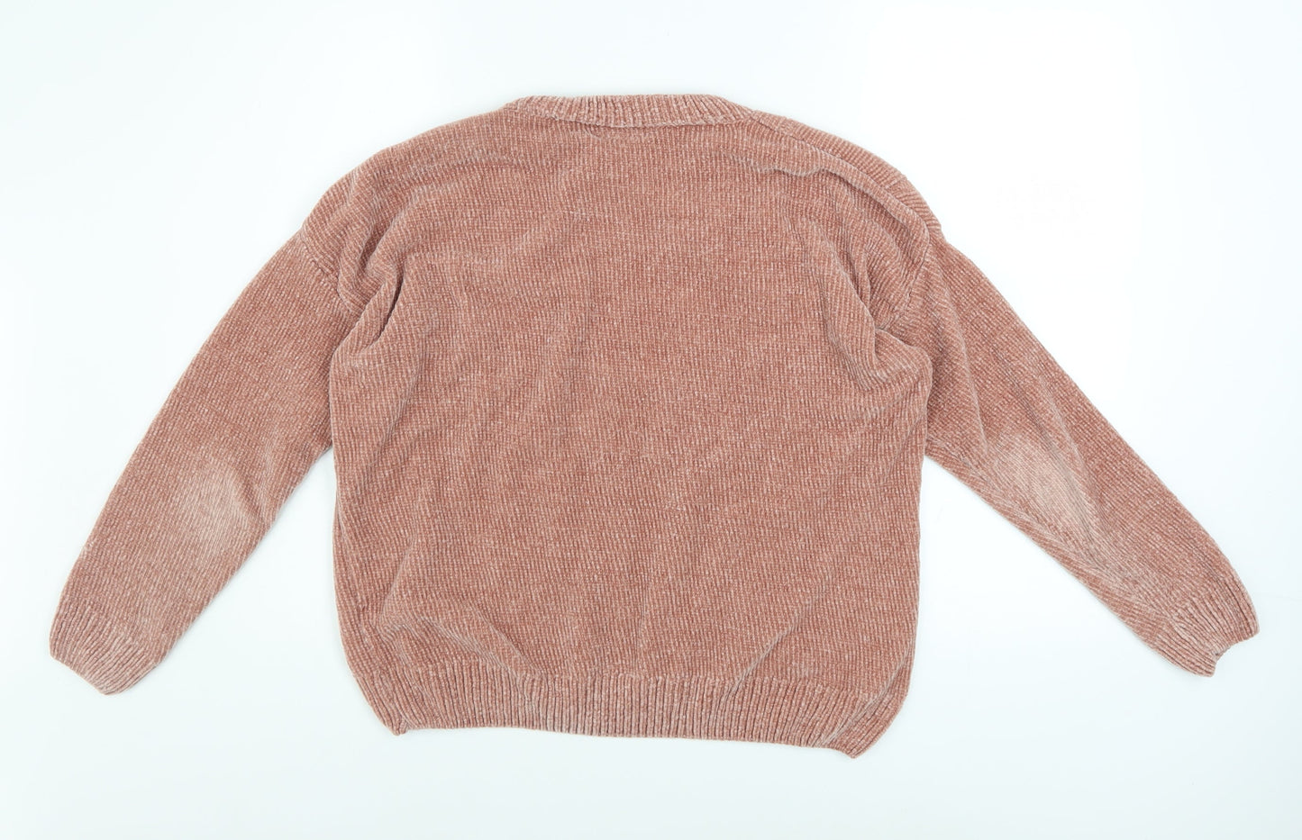 Womens UK Size XL Salvo Green Pink Pullover Jumper