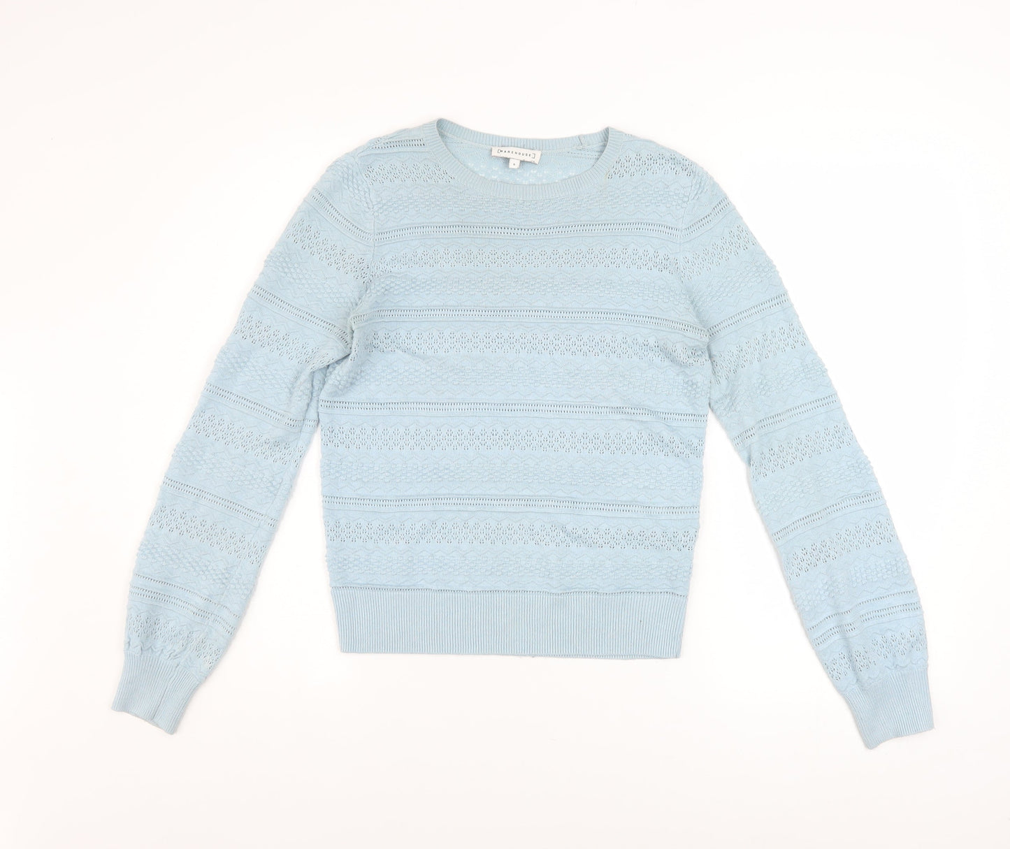 Womens UK Size 8 Warehouse Blue Pullover Jumper