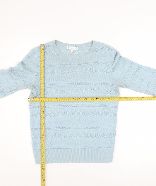 Womens UK Size 8 Warehouse Blue Pullover Jumper