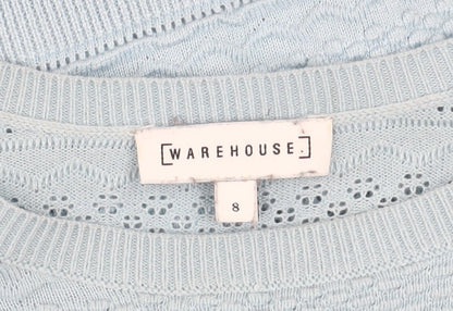 Womens UK Size 8 Warehouse Blue Pullover Jumper