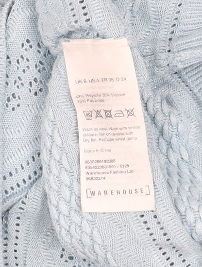 Womens UK Size 8 Warehouse Blue Pullover Jumper