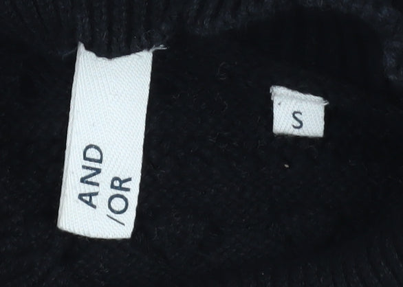 Womens UK Size S AND/OR Black Pullover Jumper