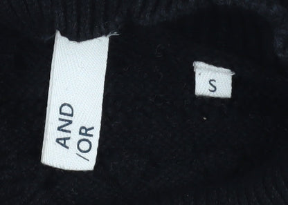 Womens UK Size S AND/OR Black Pullover Jumper