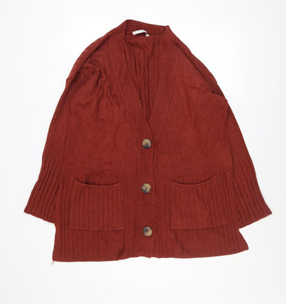 Womens UK Size 12 FW Bridge Brown Cardigan Jumper