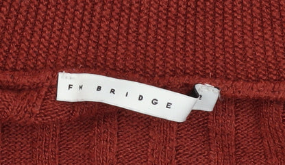 Womens UK Size 12 FW Bridge Brown Cardigan Jumper