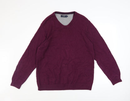 Mens UK Size M Maine New England Purple Pullover Jumper