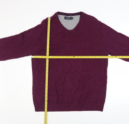 Mens UK Size M Maine New England Purple Pullover Jumper