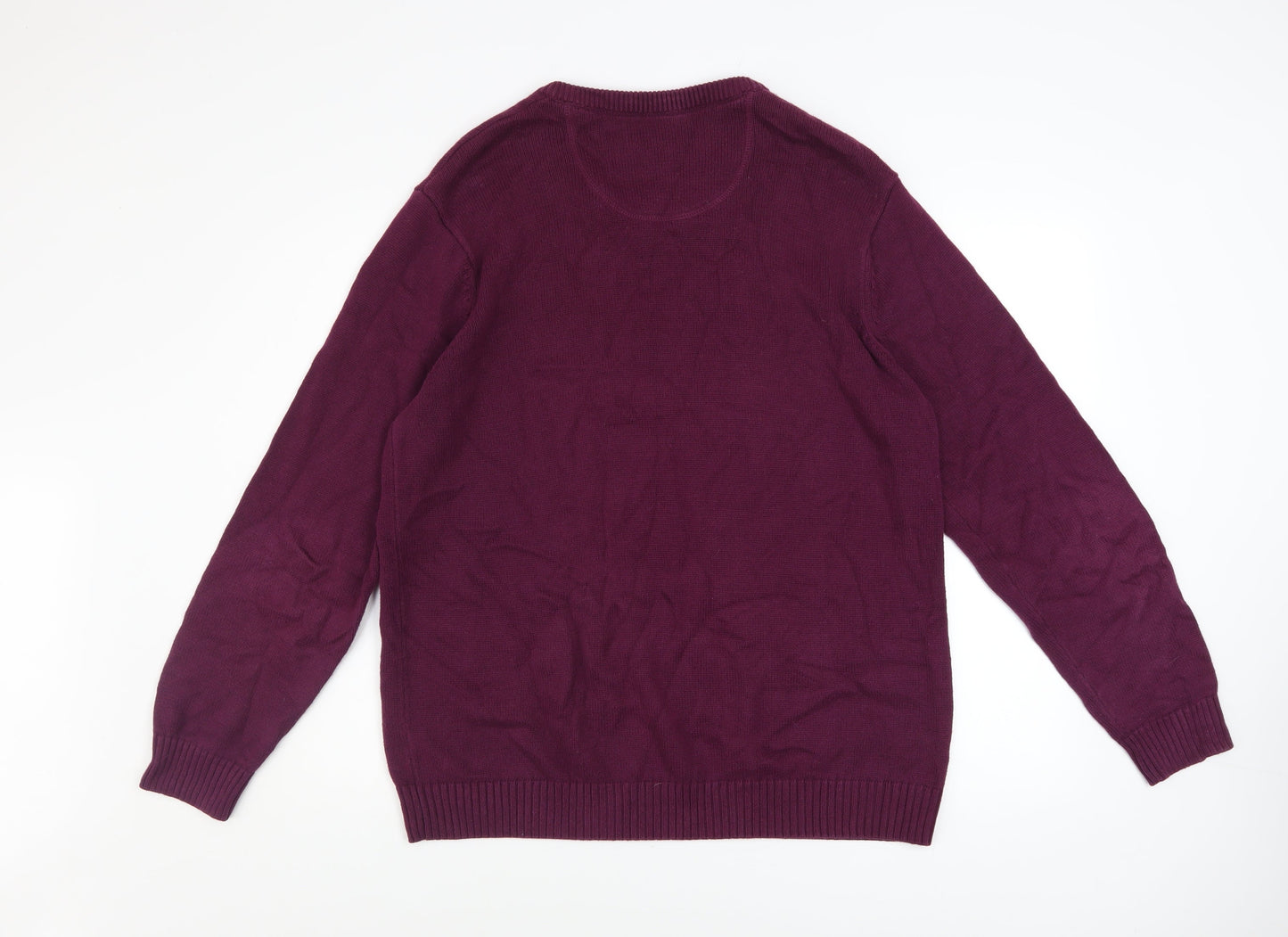 Mens UK Size M Maine New England Purple Pullover Jumper