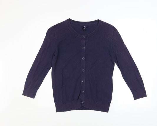 Womens UK Size S Gap Blue Cardigan Jumper