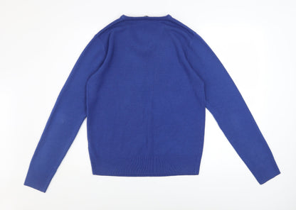Mens UK Size S Cutting Edge Blue Pullover Jumper