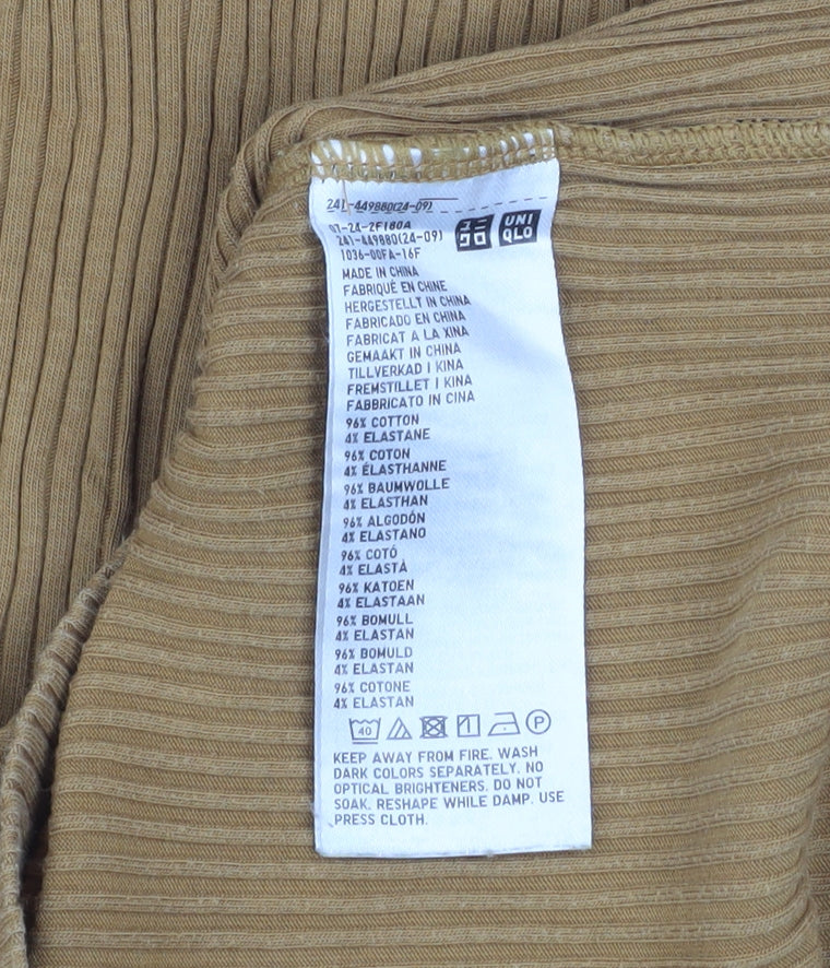 Womens UK Size S Uniqlo Brown Pullover Jumper