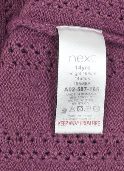 Girls UK Size 14 Years NEXT Purple Pullover Jumper