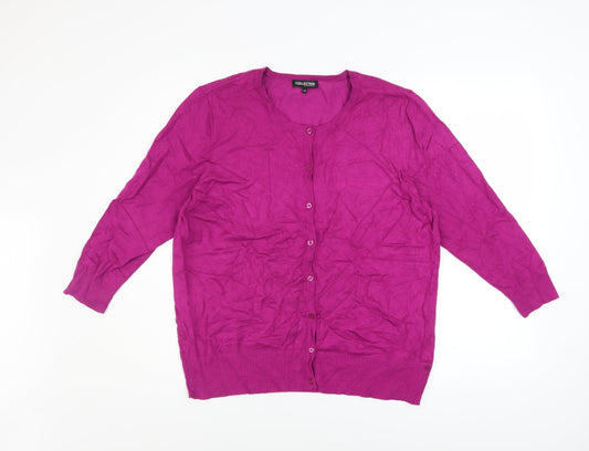 Womens UK Size 18 Debenhams Purple Cardigan Jumper