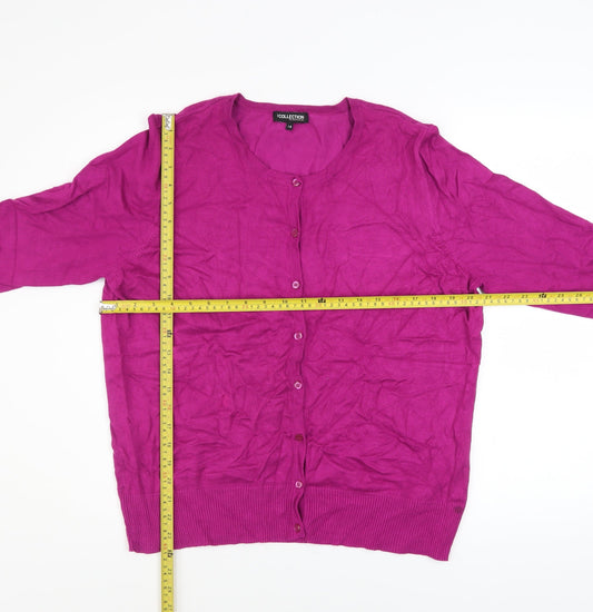 Womens UK Size 18 Debenhams Purple Cardigan Jumper